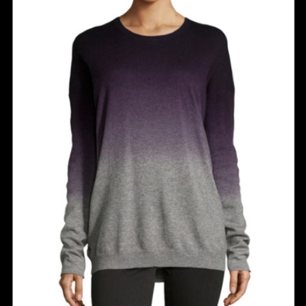 Vince Ombre Purple Gray Wool/Cashmere Sweater XS